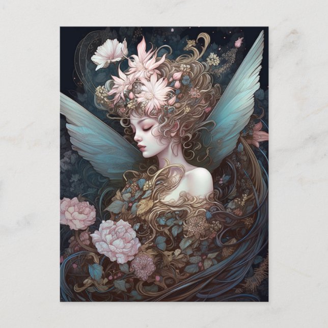 Postal Fairy Woman Fantasy Art (Anverso)