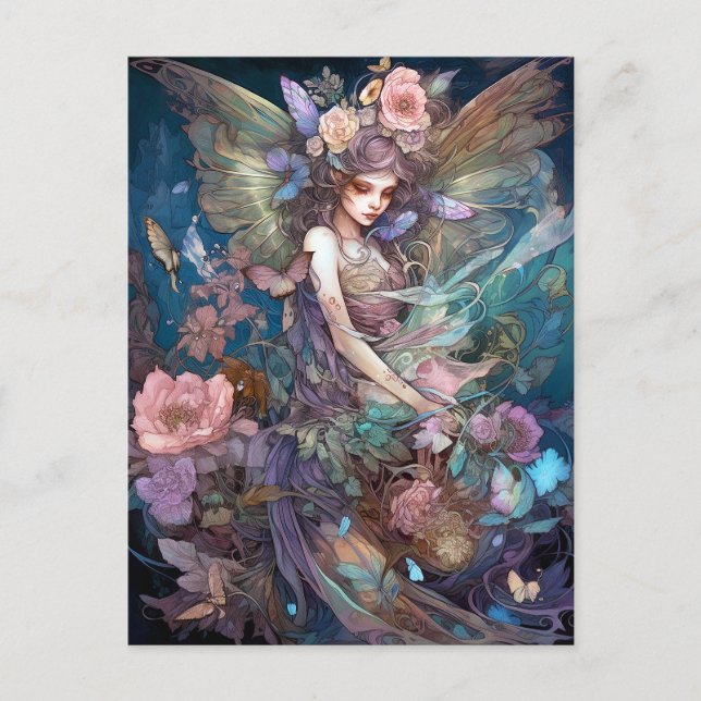 Postal Fairy Woman Fantasy Art (Anverso)