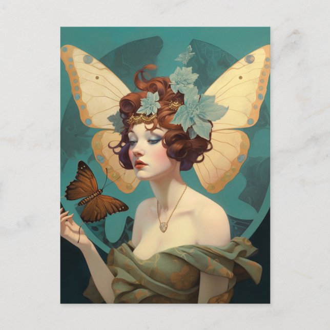 Postal Fairy Woman Fantasy Art (Anverso)