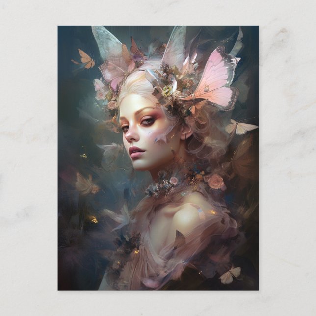 Postal Fairy Woman Fantasy Art (Anverso)