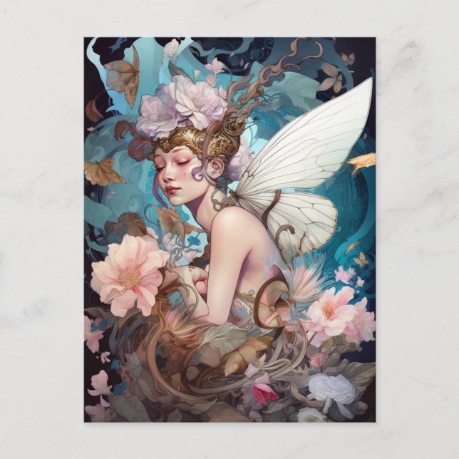 Postal Fairy Woman Fantasy Art (Anverso)