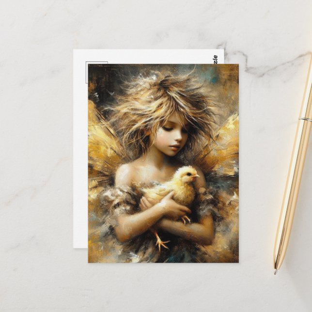 Postal Fairy y su Buff Chick (Anverso/Reverso In Situ)