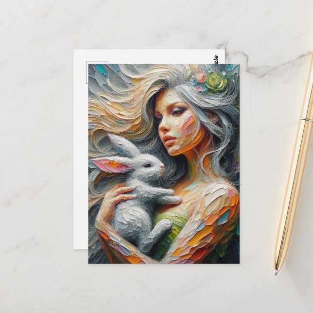 Postal Fairy y su conejo (Anverso/Reverso In Situ)