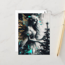 Postal Fairy y su reloj de árbol de Navidad
