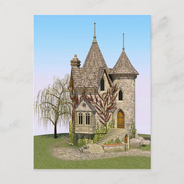 Postal Fairytale Castle Aniversario perfecto y regalo de  (Anverso)
