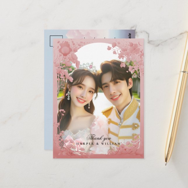 Postal Fairytale gracias boda de fotos Postcard (Anverso/Reverso In Situ)