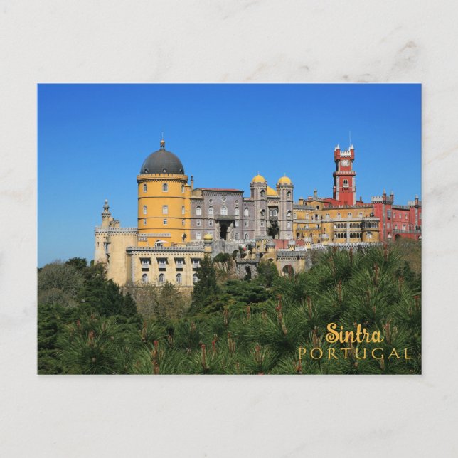 Postal Fairytale Sintra Palace foto en Portugal (Anverso)