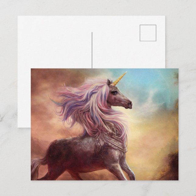 Postal Fairytale unicorn (Anverso / Reverso)