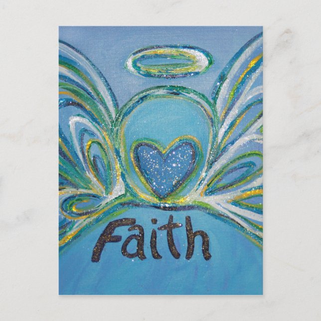 Postal Faith Angel Postcard (Anverso)