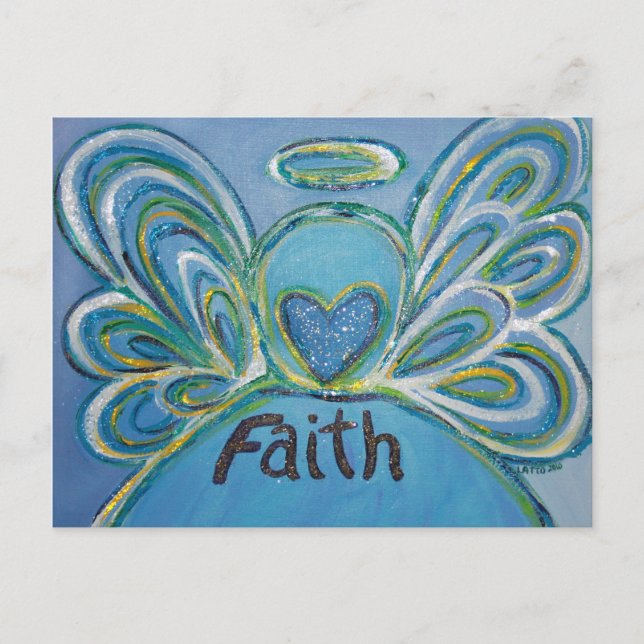 Postal Faith Angel Postcard (Anverso)