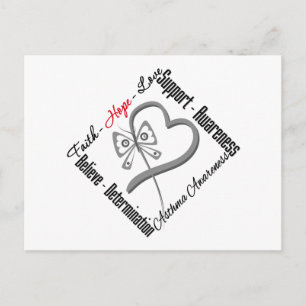 Postal Faith Hope Love Butterfly - Conciencia sobre el as