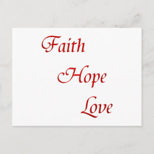 Postal Faith Hope Love (Productos de Virtud)