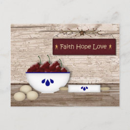 Postal Faith Hope Love Recipe Cards