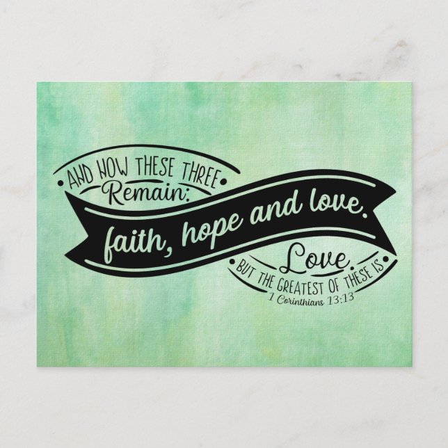 Postal Faith Hope & Love Ribbon (Anverso)