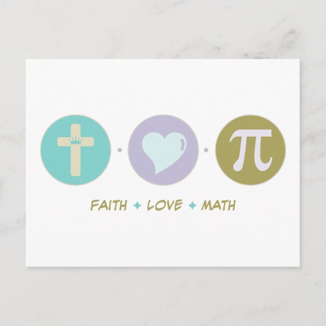 Postal Faith Love Math (Anverso)