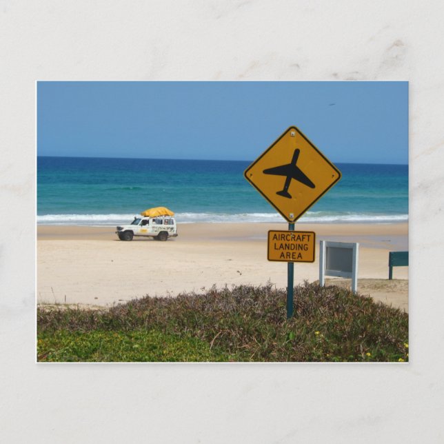 Postal Faja aérea de playa en la isla Fraser (Anverso)