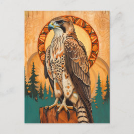 Postal Falcon Totem – Visionary Art Deco Spirit