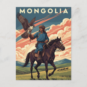 Postal Falconer en Mongolia Travel