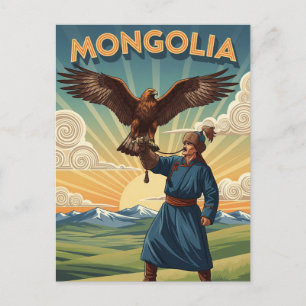 Postal Falconer en Mongolia Travel