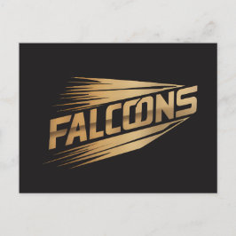 Postal Falcons Golden Speed Typography Design