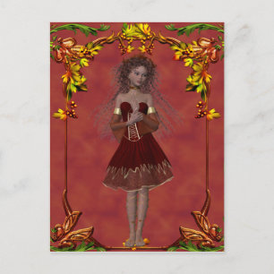 Postal Fall Fairy Design 2 - Fantasía Postcard