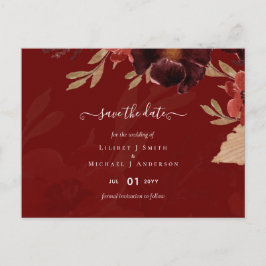 Postal Fall Floral Boda Suite Terracotta Borgoña Rojo