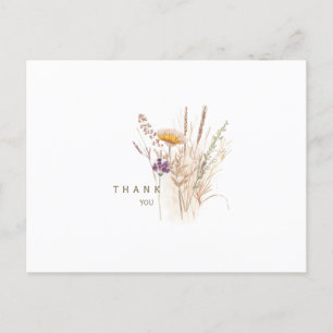Postal Fall Floral Funeral Simple Gracias