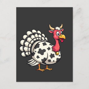 Postal Fall Funny Fall Head of Cow en Turquía, Día de Acc
