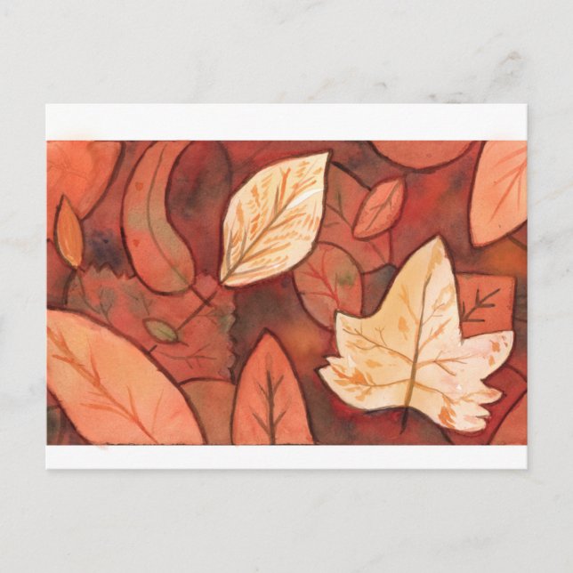 Postal fall leaves  (Anverso)