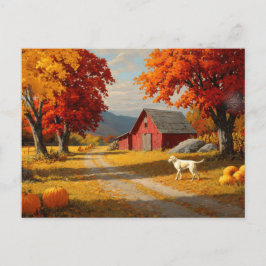 Postal Fall Nature Scene Autumn Fall Leaves Landscape