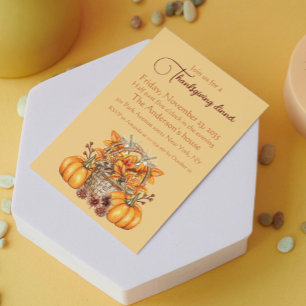 Postal Fall Pumpkin Harvest Día de Acción de Gracias