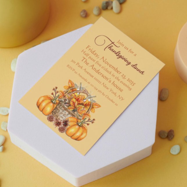 Postal Fall Pumpkin Harvest Día de Acción de Gracias (Subido por el creador)