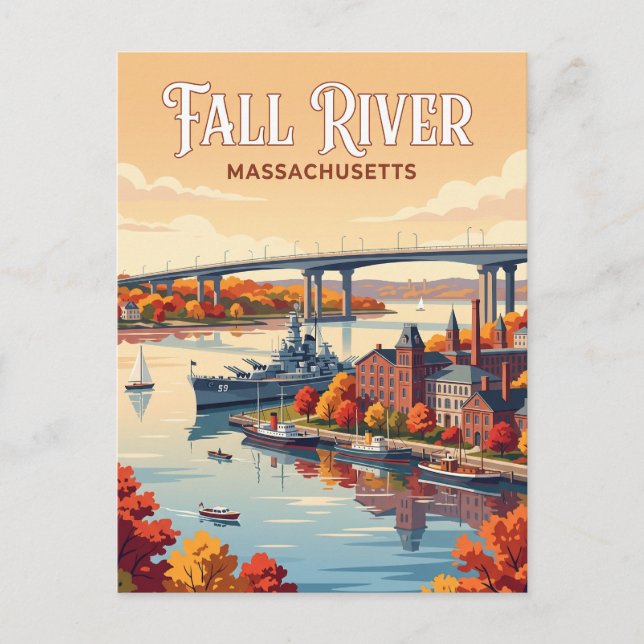 Postal Fall River, Massachusetts (Anverso)
