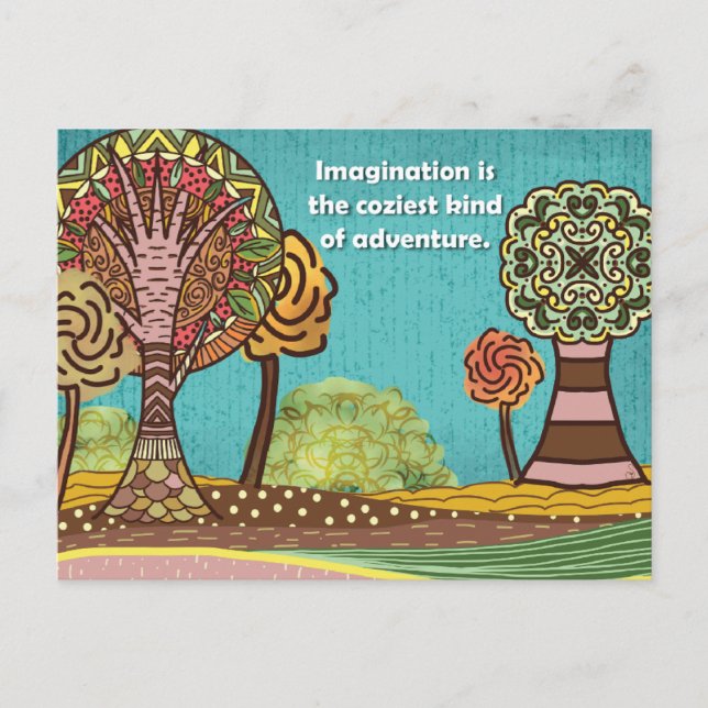 Postal Fall Snail Mail Postcard Set | Hand-Drawn Autumn D (Anverso)