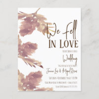 Fall Wedding Watercolor Leaf Brown