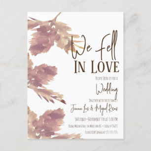 Postal Fall Wedding Watercolor Leaf Brown