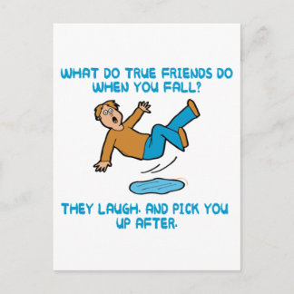 Postal Falleciendo y verdaderos amigos