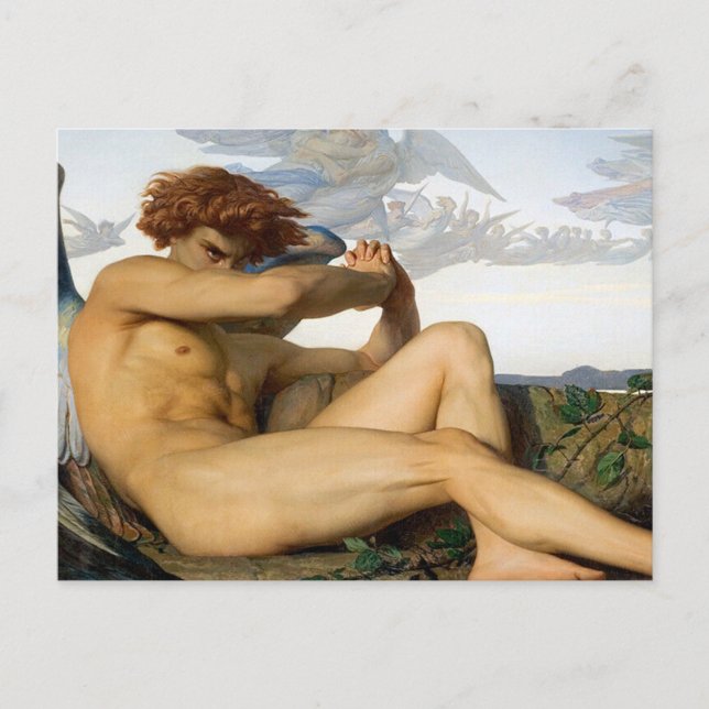 Postal Fallen Angel Alexandre Cabanel Original (Anverso)