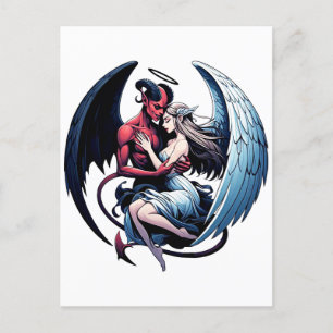 Postal Fallen Angel Demon Angel fantasía arte oscuro