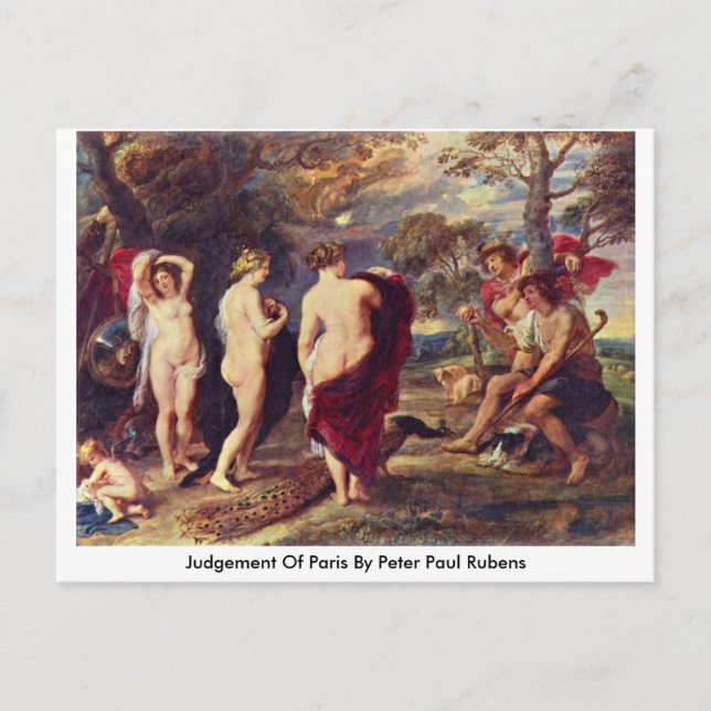Postal Fallo De París De Peter Paul Rubens (Anverso)