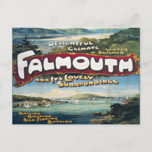 Postal falmouth Vacaciones vintage Imagen retro viaje