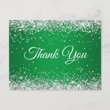 Falso Brillo Plateado Glitter Verde Brillante Grac