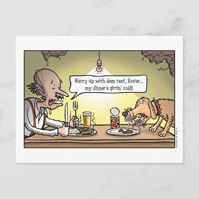 Postal ¡Falso ladrón! (Anverso)