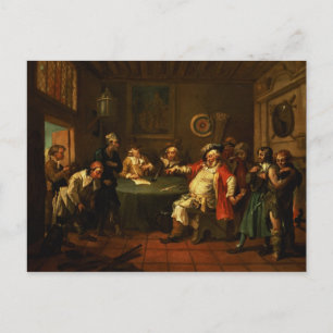 Postal Falstaff examinando sus contrataciones de Enrique 