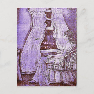 Postal Falta usted - Bella Artes -