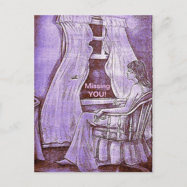 Postal Falta usted - Bella Artes - (Anverso)