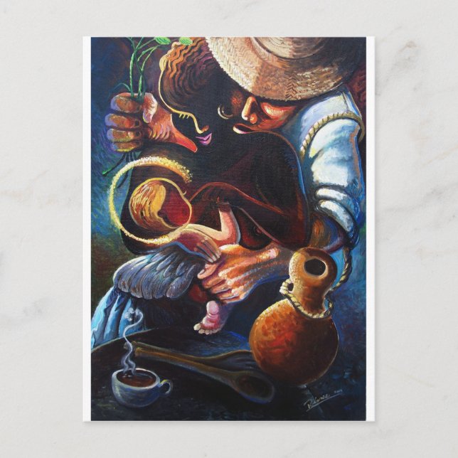 Postal familia2amodern art latin (Anverso)