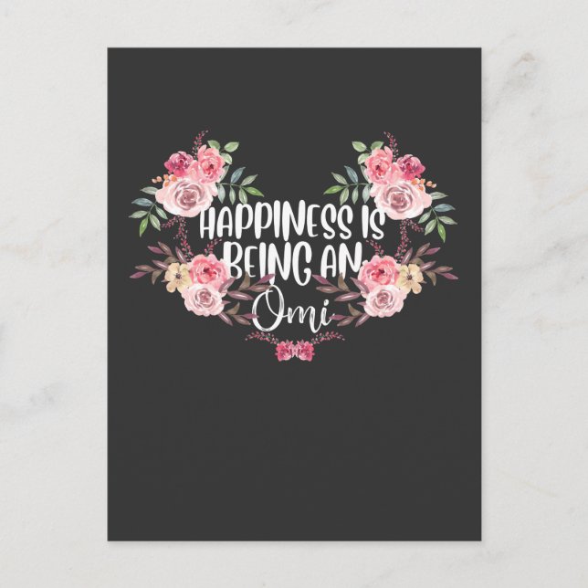 Postal Familia Abuela Felicidad Omi Abuela Flor (Anverso)