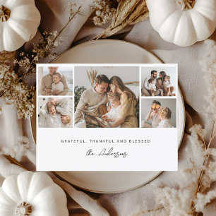 Postal Familia Agradecida Agradecida Bendecida Día de Acc