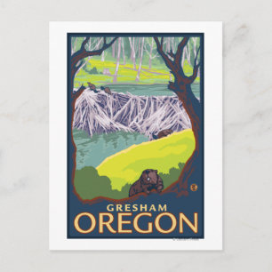 Postal Familia Beaver - Gresham, Oregón